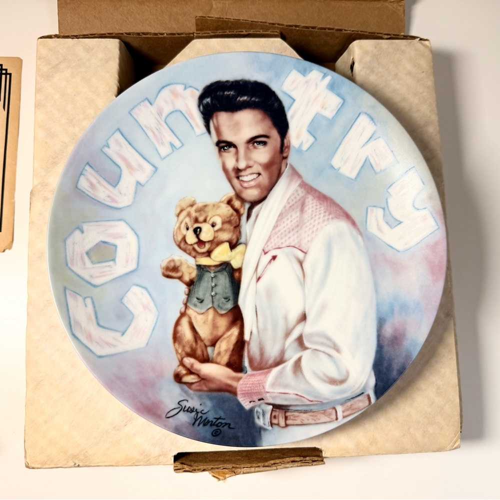 Antique Elvis Goes Country Numbered Plate